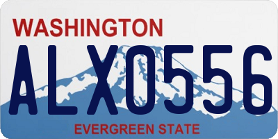 WA license plate ALX0556