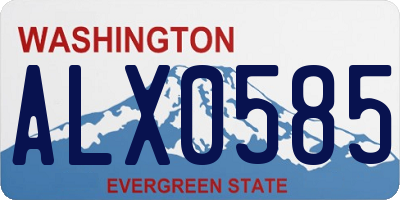 WA license plate ALX0585