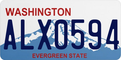 WA license plate ALX0594