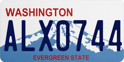 WA license plate ALX0744