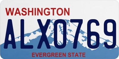 WA license plate ALX0769