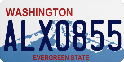 WA license plate ALX0855