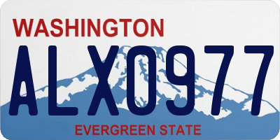 WA license plate ALX0977