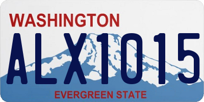 WA license plate ALX1015