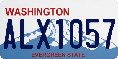 WA license plate ALX1057