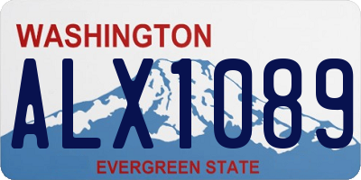 WA license plate ALX1089