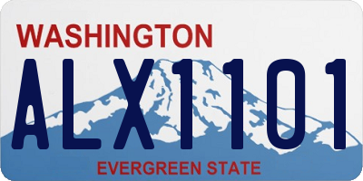 WA license plate ALX1101