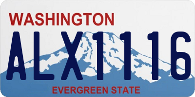 WA license plate ALX1116