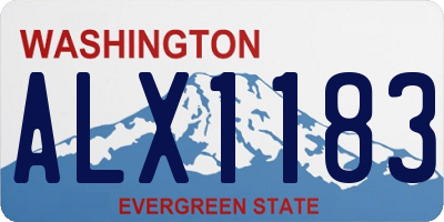WA license plate ALX1183