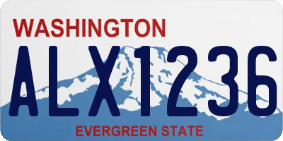 WA license plate ALX1236