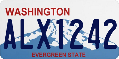 WA license plate ALX1242