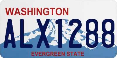 WA license plate ALX1288