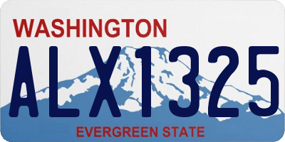 WA license plate ALX1325