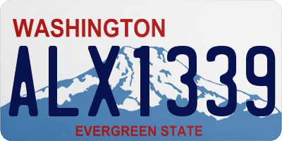WA license plate ALX1339