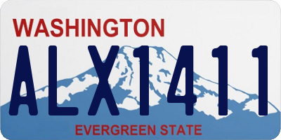 WA license plate ALX1411