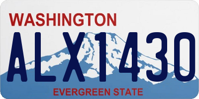 WA license plate ALX1430