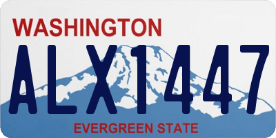 WA license plate ALX1447