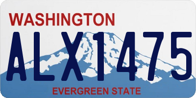 WA license plate ALX1475