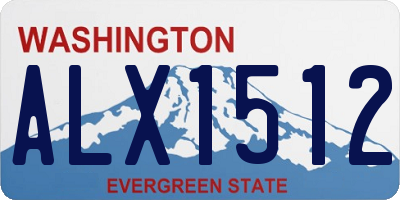 WA license plate ALX1512