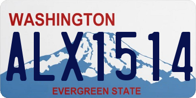 WA license plate ALX1514