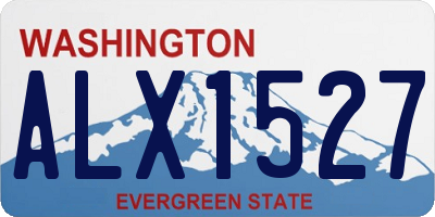 WA license plate ALX1527