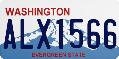 WA license plate ALX1566
