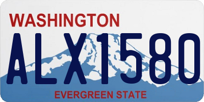 WA license plate ALX1580