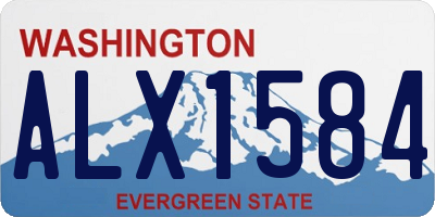 WA license plate ALX1584