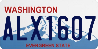 WA license plate ALX1607