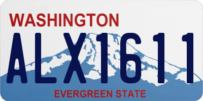 WA license plate ALX1611