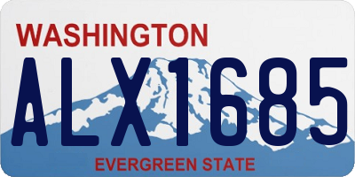 WA license plate ALX1685