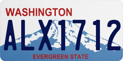 WA license plate ALX1712