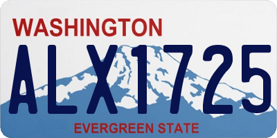 WA license plate ALX1725