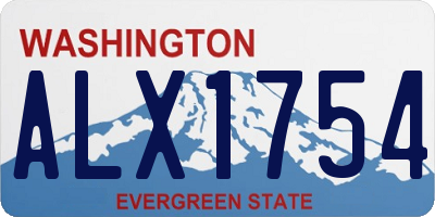 WA license plate ALX1754