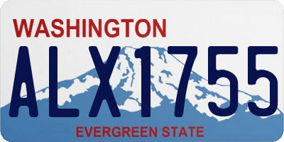 WA license plate ALX1755