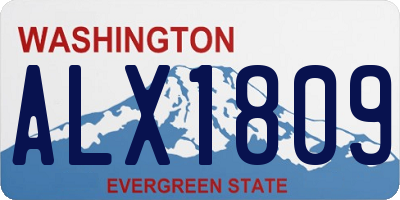 WA license plate ALX1809