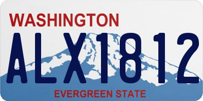 WA license plate ALX1812