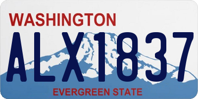 WA license plate ALX1837