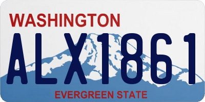 WA license plate ALX1861