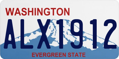 WA license plate ALX1912