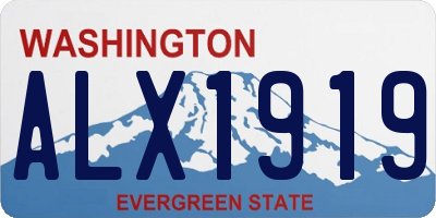 WA license plate ALX1919