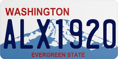 WA license plate ALX1920