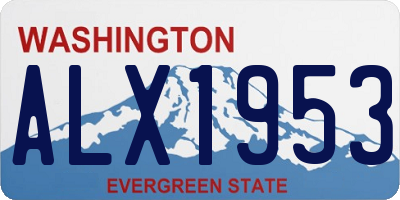 WA license plate ALX1953