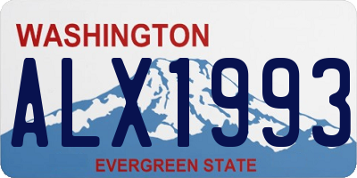 WA license plate ALX1993