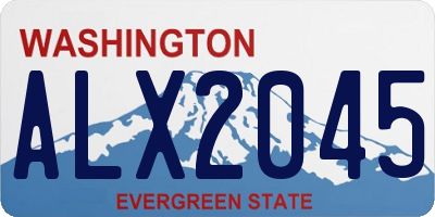 WA license plate ALX2045
