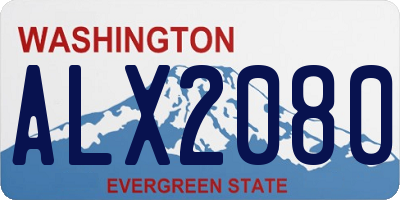 WA license plate ALX2080