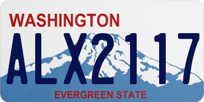 WA license plate ALX2117