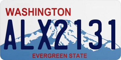WA license plate ALX2131