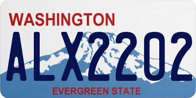 WA license plate ALX2202