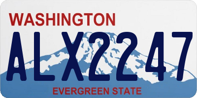 WA license plate ALX2247